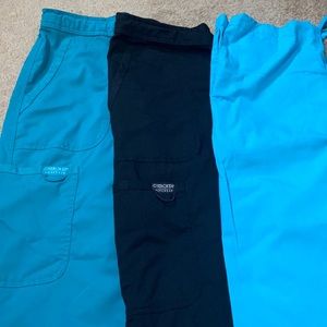 Small Tall Cherokee scrub pants - blue & black